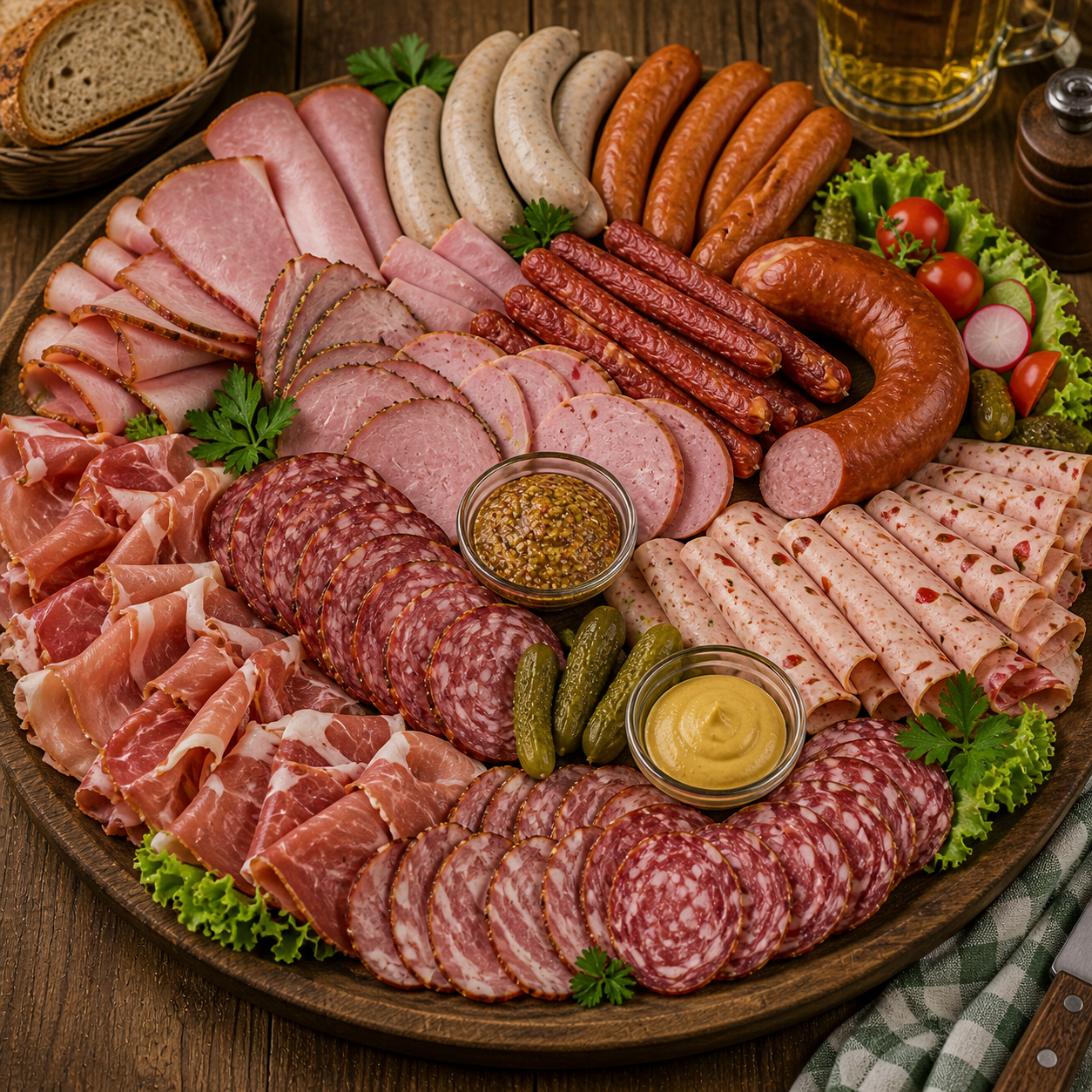 Große Wurstplatte